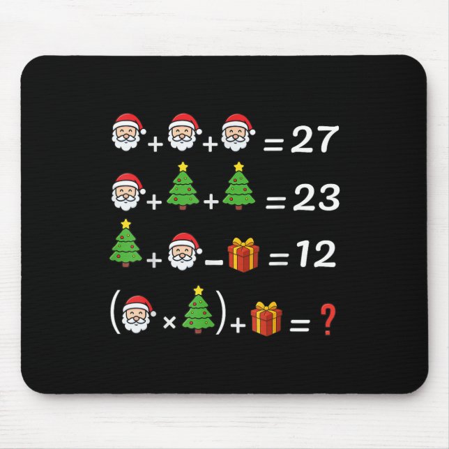 Alfombrilla De Ratón Divertido 67 Meme Navidad Profesor de Matemáticas  (Frente)