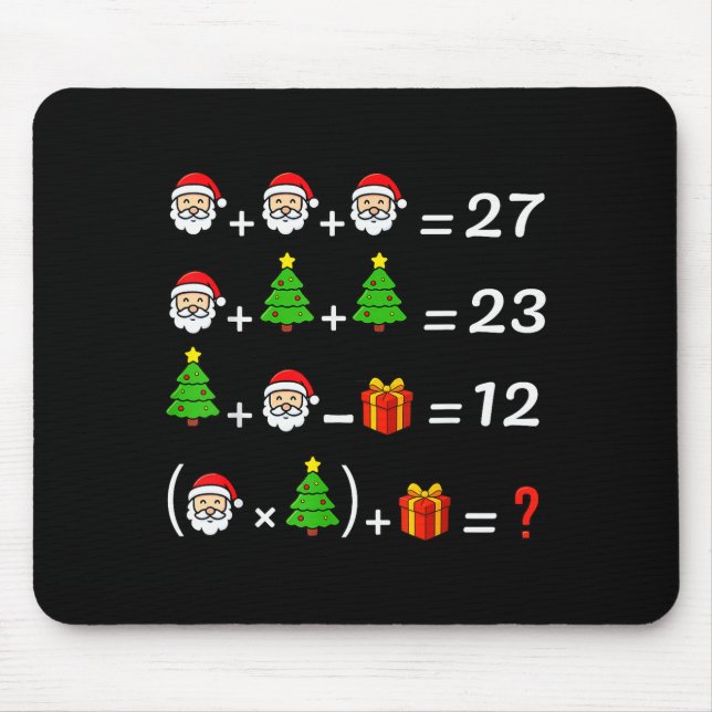 Alfombrilla De Ratón Divertido 67 Meme Navidad Profesor de Matemáticas  (Frente)