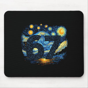Alfombrilla De Ratón Divertido 67 Meme Seis Siete Arte Nocturno Estrell