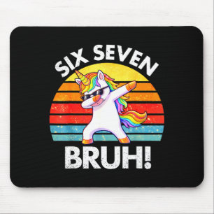 Alfombrilla De Ratón Divertido 67 Meme Unicornio Dabbing Seis Siete 6 7