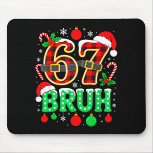 Alfombrilla De Ratón Divertido 67 Seis Siete Bruh Meme Navidad Pijama F