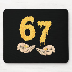 Alfombrilla De Ratón Divertido 67 Seis Siete Macarrones con Queso 6 7 N