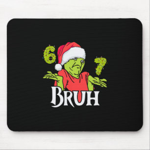 Alfombrilla De Ratón Divertido 6 7 Bruh Feliz Navidad Santa 67 Meme Hom