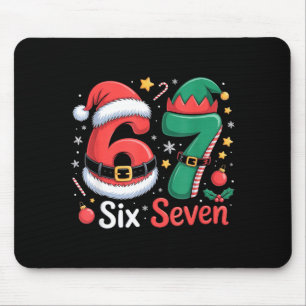 Alfombrilla De Ratón Divertido 6 7 Meme Elfo Santa Navidad Seis Siete N