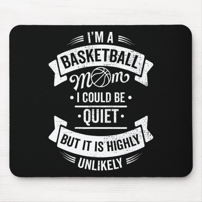 Alfombrilla De Ratón Divertido baloncesto soy una madre de baloncesto q (Frente)