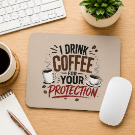 Alfombrilla De Ratón Divertido Bebo Café para tu Protección