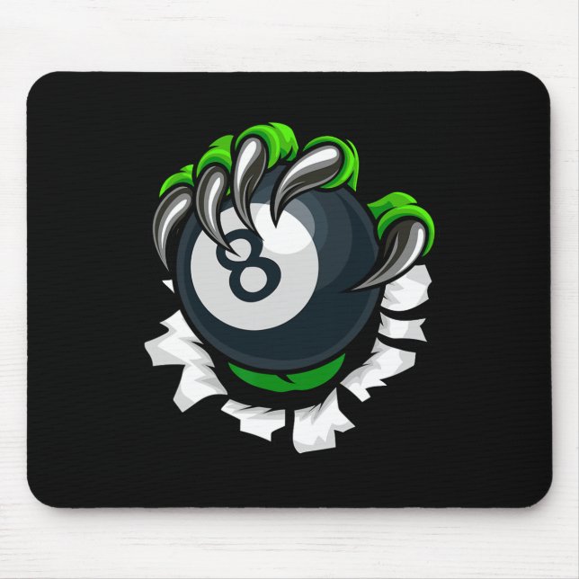 Alfombrilla De Ratón Divertido Billiards Nails Art Billiards Piscina de (Frente)