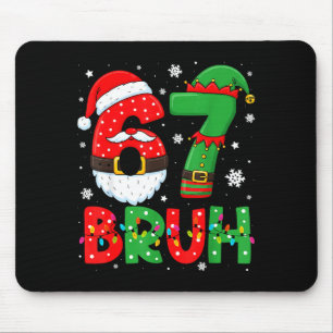 Alfombrilla De Ratón Divertido Bruh 67 Seis Siete 6 7 Meme Navidad Chic