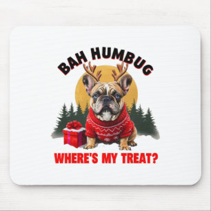 Alfombrilla De Ratón Divertido Bulldog francés H Humbug ¿Para dónde es 