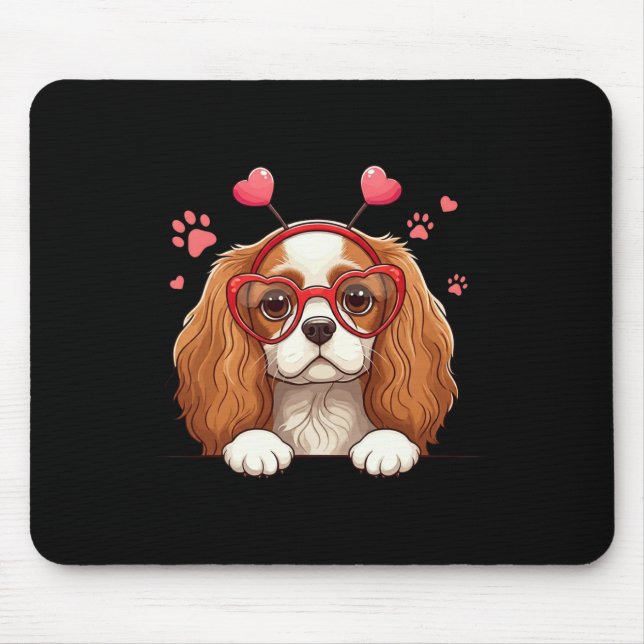 Alfombrilla De Ratón Divertido Cavalier King Charles Spaniel Corazón Ca (Frente)