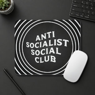 Alfombrilla De Ratón Divertido Club Social Antisocialista Socialismo