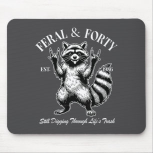 Alfombrilla De Ratón Divertido cumpleaños 40 Est 1986 Feral y cuarenta 