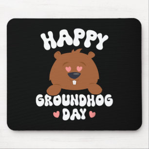 Alfombrilla De Ratón Divertido Día Feliz de la Groundhog 2025 3
