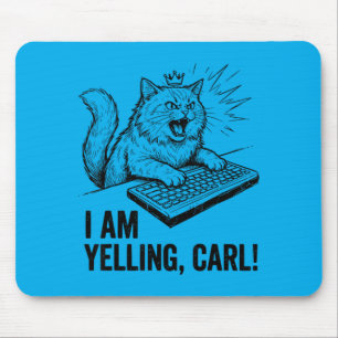 Alfombrilla De Ratón Divertido Estoy Gritando Carl Hacer Gato Meme Humo