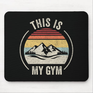 Alfombrilla De Ratón Divertido excursionismo por la montaña Retro Vinta