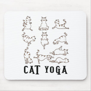 Alfombrilla De Ratón Divertido gato Yoga Gift T Shirt