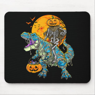 Alfombrilla De Ratón Divertido Halloween Dinosaurio T Rex Mummy Pumpkin