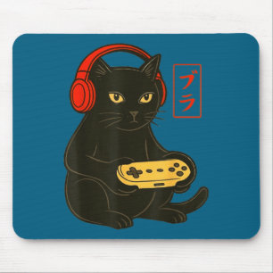 Alfombrilla De Ratón Divertido hermano gato jugador videojuegos juegos 