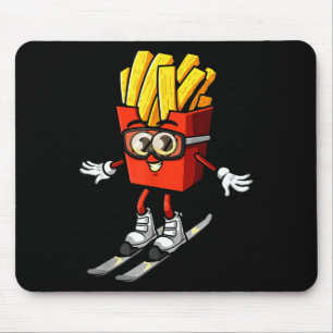 Alfombrilla De Ratón Divertido instructor de esquí patatas fritas franc