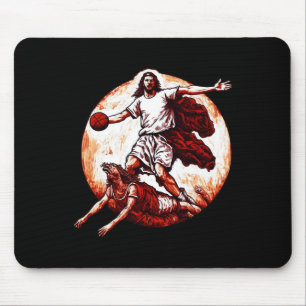 Alfombrilla De Ratón Divertido Jesús Cruzando El Diablo Cristiano Byske