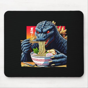 Alfombrilla De Ratón Divertido Kaiju Comiendo Ramen Amante de Monstruos