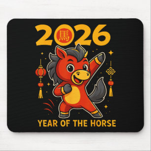 Alfombrilla De Ratón Divertido Kawaii Lunar 2026 Año del Caballo Chino