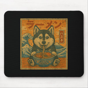 Alfombrilla De Ratón Divertido Kawaii Ramen Husky Fideos Japoneses Husk
