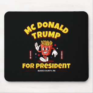 Alfombrilla De Ratón Divertido Mcdonald Trump para la presidencia de Fr