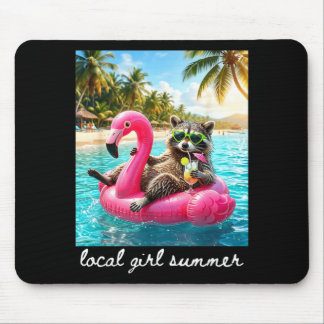 Alfombrilla De Ratón Divertido meme de mapache de verano mujeres chicas