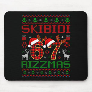 Alfombrilla De Ratón Divertido meme de Skibidi Rizzmas con vibraciones