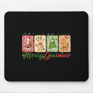 Alfombrilla De Ratón Divertido merry Goosemas Navidades Duck Silly Goos