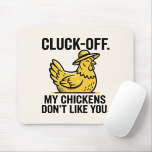 Alfombrilla De Ratón Divertido Minimalista Amante del Pollo Cluk Off Vi