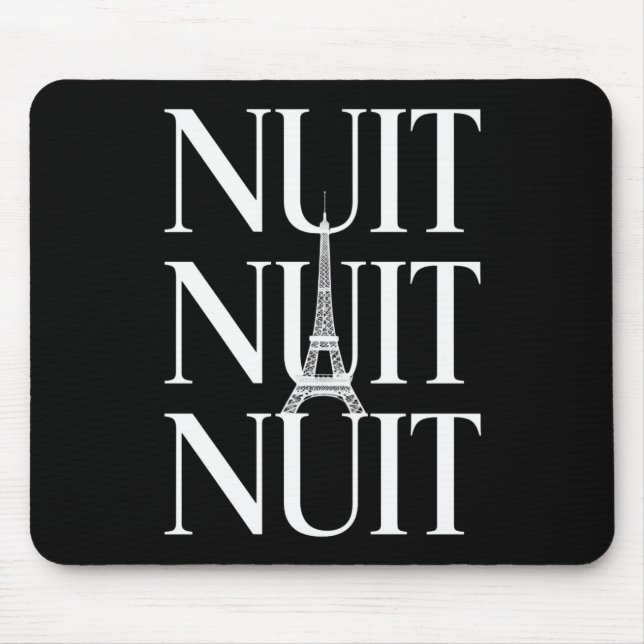 Alfombrilla De Ratón Divertido Nuit Nuit (Frente)