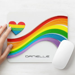 Alfombrilla De Ratón Divertido orgullo LGBT moderno nombre personalizad