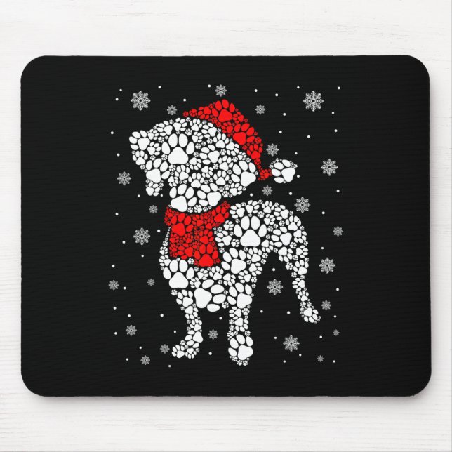 Alfombrilla De Ratón Divertido perro de Dachshund patea Navidades de Sa (Frente)