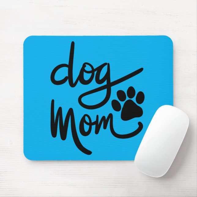 Alfombrilla De Ratón Divertido perro Paw Dog Mom (Con ratón)