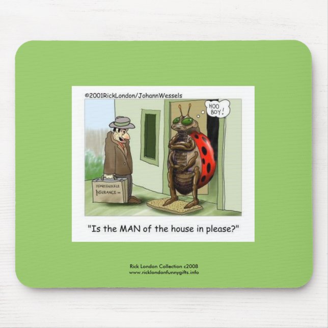 Alfombrilla De Ratón Divertido Personalizado De Bichos De Ladybug En La (Frente)