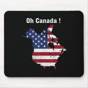 Alfombrilla De Ratón Divertido presidente Trump dice "Oh Canadá Mapa a