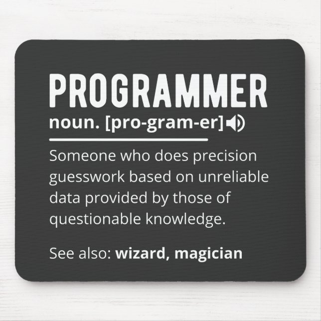 Alfombrilla De Ratón Divertido programador de código de desarrollador s (Frente)