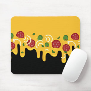 Alfombrilla De Ratón Divertido Queso de Pizza Goteante Retro Keto Fiest