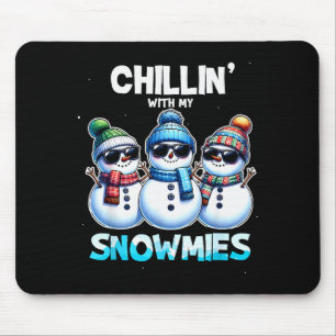 Alfombrilla De Ratón Divertido Relajándome Con Mis Muñecos De Nieve De
