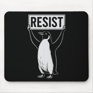 Alfombrilla De Ratón Divertido resistirse al activismo pingüino diseño