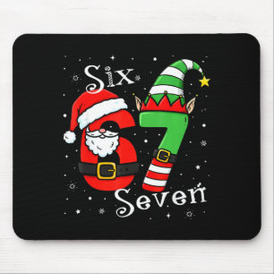 Alfombrilla De Ratón Divertido Seis Siete 6 7 Meme Navidad Santa Elfo N