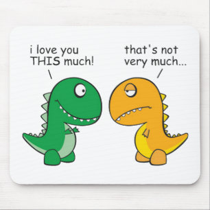 Alfombrilla De Ratón divertido-T-Rex-pequeño-brazo-dibujo animado