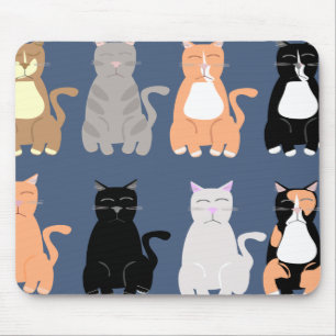 Alfombrilla De Ratón Divertido Tipos de Gato Tipos de Personalizado Pat