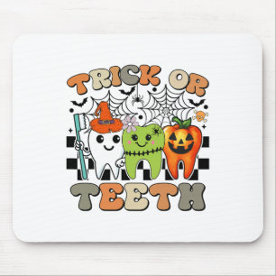 Alfombrilla De Ratón Divertido Trick O Dientes Halloween Higienista Den