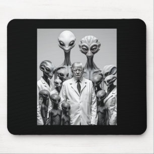 Alfombrilla De Ratón Divertido Trump con conspiración de extraterrestre