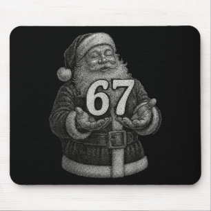 Alfombrilla De Ratón Divertido Vintage Seis Siete 6 7 Meme Santa Navida