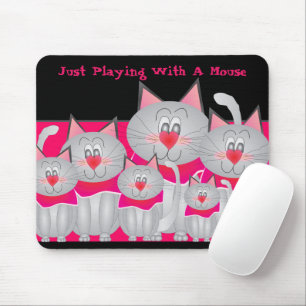 Alfombrilla De Ratón Divertido Y Whimsy Kitty Cat Mouse Pad