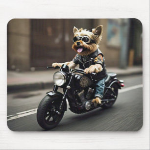 Alfombrilla De Ratón Divertido yikie montando una moto para el ratón
